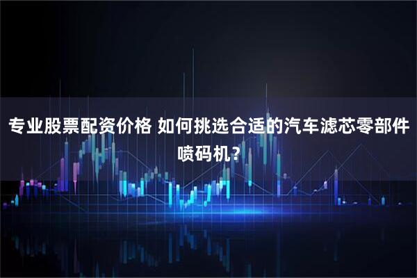 专业股票配资价格 如何挑选合适的汽车滤芯零部件喷码机？